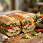 Which Wich menu calories: sandwich with salad
