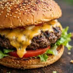 Flame-grilled Whopper cheeseburger for the Burger King Whopper Detour article