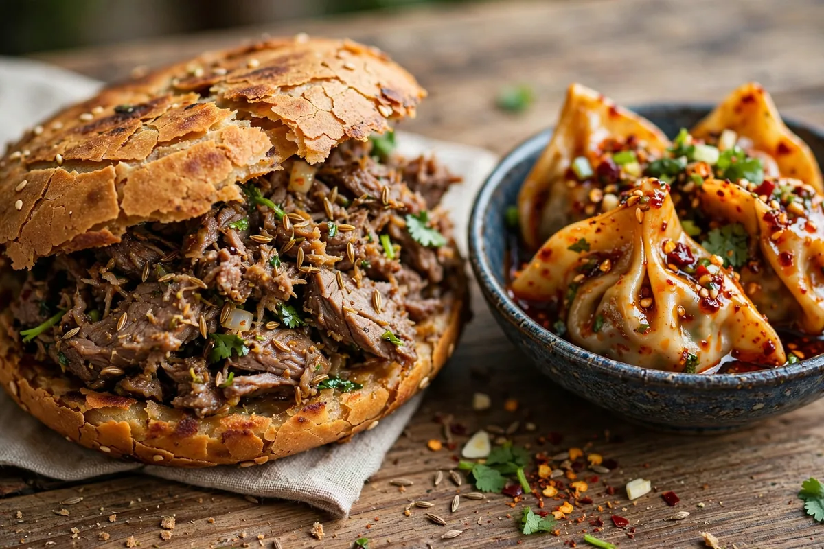 Xi'an Famous Foods menu prices 2026 - cumin lamb burger and spicy dumplings
