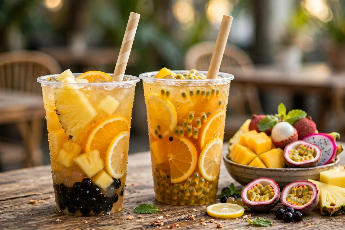 Yifang fruit tea menu 2026 fresh Taiwanese fruit tea drinks with boba