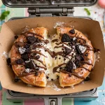 Yonutz menu prices 2026 smashed glazed donut filled with vanilla ice cream, Nutella drizzle and Oreo crumbles