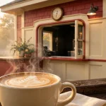 Ziggi's Coffee drive-thru storefront at sunrise, typical weekday opening hours from 5 AM