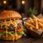 Zinburger menu prices 2026 gourmet cheeseburger and fries