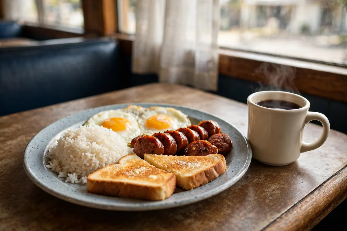 Zippy's working hours: Hawaiian breakfast plate with eggs, rice and Portuguese sausage served through 10:30 AM daily